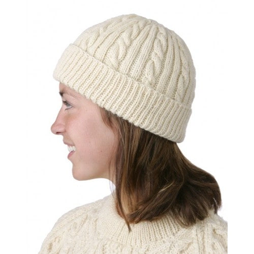 Cozy Worsted Knit Hats Handcrafted Cable Toques